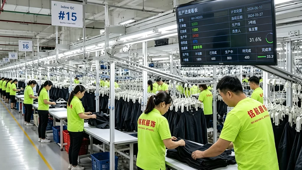apparel-quality-control-bulk-production Apparel quality control inspection during bulk clothing production