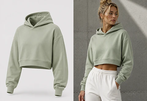 Womens cropped hoodies