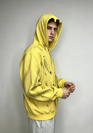 Cotton Waffle Knit Hoodie