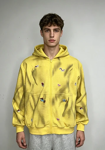 Embroidered Full Zip Hoodie