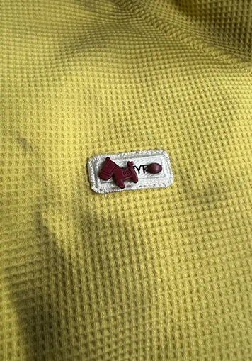 Custom Embroidered Cotton Waffle Knit Hoodie with Spray Dye Effect 8