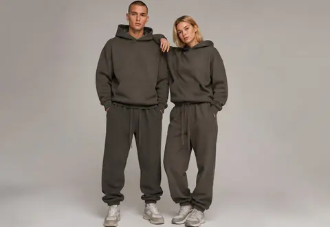 Unisex heavyweight streetwear hoodie sweat suit set, oversized hoodie and jogger pants, custom OEM ODM clothing manufacturer
