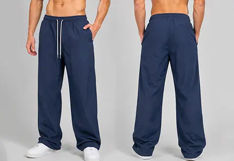 OEM and private label nylon pants featuring lightweight performance fabrics, functional constructions, and customizable designs for techwear, outdoor, travel, and modern streetwear collections.