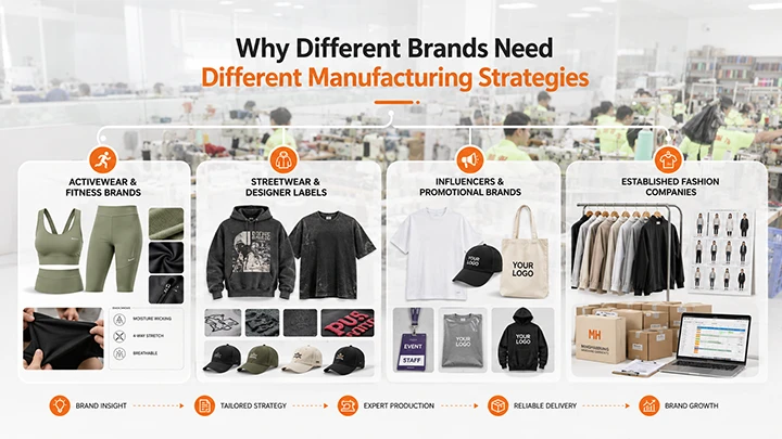manufacturing strategy Tailored apparel manufacturing strategies for activewear, streetwear, creator-led, and established clothing brands